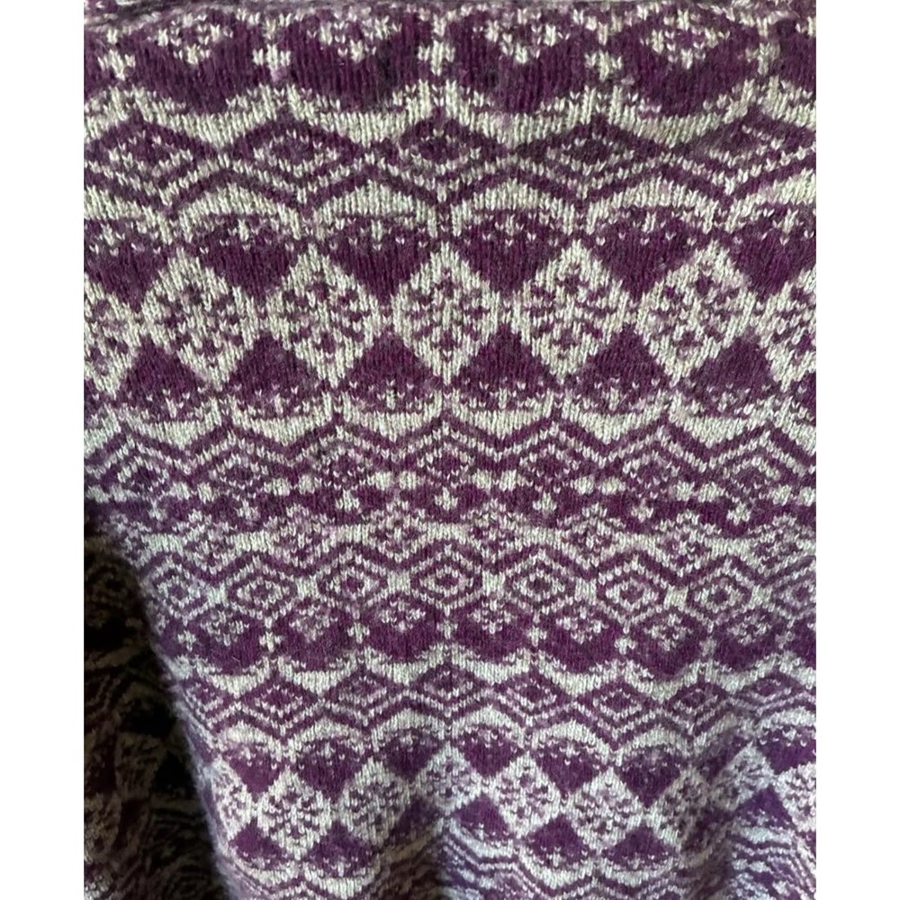 American Eagle Fair Isle Open Front Cardigan Wool Rabbit Blend Knit Sz. Medium - Picture 5 of 5
